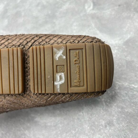 Massimo Dutti Brown Slip On Driving Loafer Size EUR 38 Textured Bow Trim - Picture 13 of 13